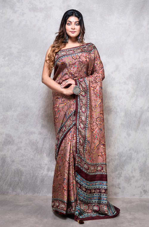 Morchari Pure Russian Silk Saree Digital Print - Multicolour - Distacart