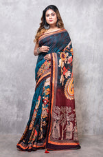 Thumbnail for Morchari Pure Dola Silk Saree Digital Print - Multicolour - Distacart