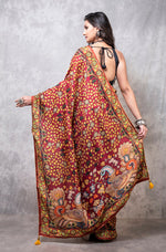 Thumbnail for Morchari Pure Dola Silk Saree Digital Print - Multicolour - Distacart