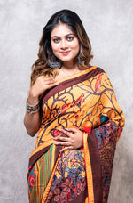 Thumbnail for Morchari Pure Dola Silk Saree Digital Print - Multicolour - Distacart