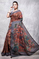 Thumbnail for Morchari Pure Dola Silk Saree Digital Print - Multicolour - Distacart