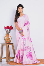 Thumbnail for Morchari Semi Digital Print Saree - Multicolour - Distacart