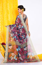Thumbnail for Morchari Semi Digital Print Saree - Multicolour - Distacart