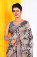 Thumbnail for Morchari Semi Digital Print Saree - Multicolour - Distacart