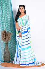 Thumbnail for Morchari Semi Digital Print Saree - Multicolour - Distacart