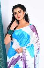 Thumbnail for Morchari Semi Digital Print Saree - Multicolour - Distacart