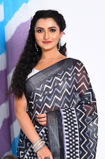 Thumbnail for Morchari Semi Digital Print Saree - Multicolour - Distacart