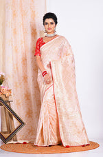 Thumbnail for Morchari Pure Dola Silk Saree - Pink - Distacart