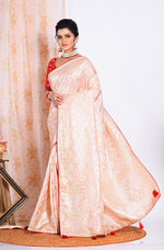 Thumbnail for Morchari Pure Dola Silk Saree - Pink - Distacart