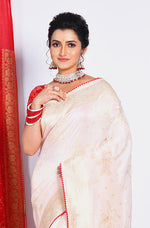 Thumbnail for Morchari Pure Russian Silk Saree - Light Pink - Distacart