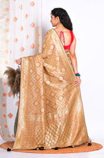 Thumbnail for Morchari Pure Russian Silk Saree - Brown - Distacart