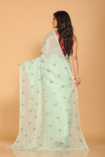 Thumbnail for Morchari Kota Embroidery Saree - Green - Distacart