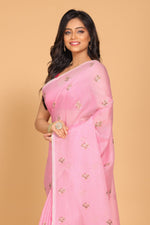 Thumbnail for Morchari Kota Embroidery Saree - Pink - Distacart
