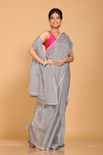 Thumbnail for Morchari Kota Embroidery Saree - Grey - Distacart