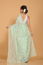 Thumbnail for Morchari Kota Embroidery Saree - Green - Distacart