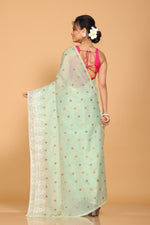 Thumbnail for Morchari Kota Embroidery Saree - Green - Distacart