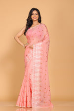 Thumbnail for Morchari Kota Embroidery Saree - Peach - Distacart