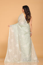 Thumbnail for Morchari Kota Embroidery Saree - Green - Distacart