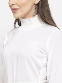 Thumbnail for Women White Solid Basic Jumpsuit - Rasiya