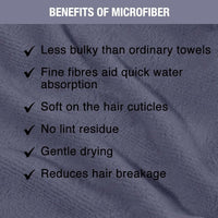 Thumbnail for Nykaa Naturals Microfiber Hair Wrap for Frizz Free & Shiny Hair - Grey - Distacart