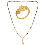 Thumbnail for AanyaCentric Gold-plated Mangalsutra & Ring Set - Distacart