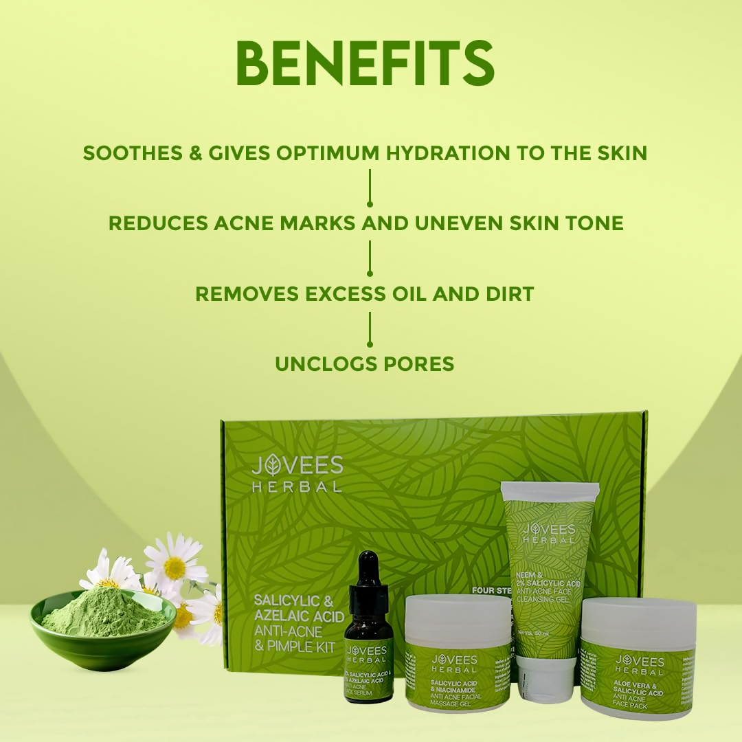 Jovees Salicylic & Azelaic Acid Anti-Acne & Pimple Facial Kit - Distacart