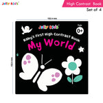 Thumbnail for Jolly Kids Baby's First High Contrast Board Books (Set of 4)| Black and White Board Books For Kids Ages 0 - 3 Years - Distacart