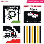 Thumbnail for Jolly Kids Baby's First High Contrast Board Books (Set of 4)| Black and White Board Books For Kids Ages 0 - 3 Years - Distacart