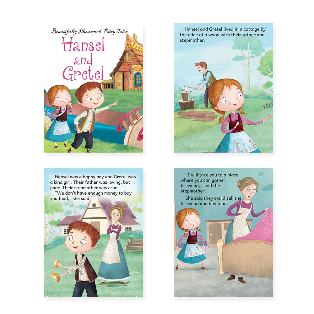 Jolly Kids Beautifully Illustrated Fairy Tales 4 in 1 Books B Set of 2| Ultimate Collection of Bedtime Megical Stories For Children Ages 3-8 Years - Distacart