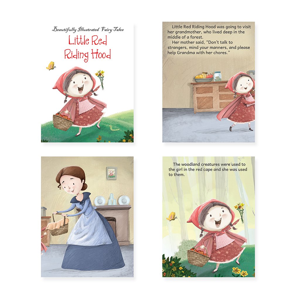 Jolly Kids Beautifully Illustrated Fairy Tales 4 in 1 Books B Set of 2| Ultimate Collection of Bedtime Megical Stories For Children Ages 3-8 Years - Distacart