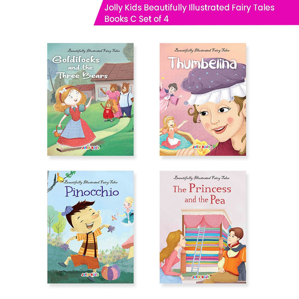 Jolly Kids Beautifully Illustrated Fairy Tales Books C Set of 4 Combo Storytelling Books For Kids Ages 3-8 Years - Distacart