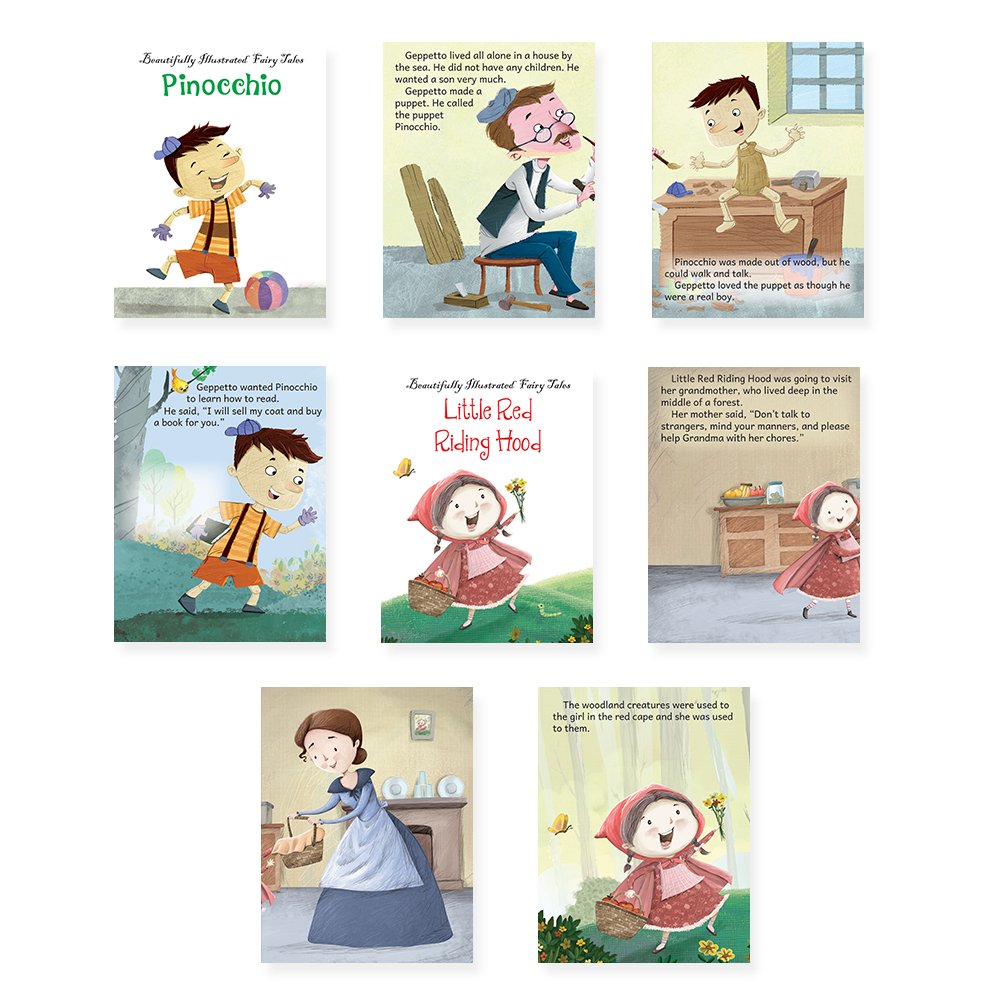 Jolly Kids Beautifully Illustrated Fairy Tales Books G Set of 16 For Kids Ages 3-8 Years| Combo Storytelling Books - Distacart