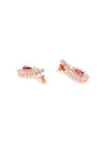 Thumbnail for Long kundan earring (Red) - Ruby Raang - Distacart