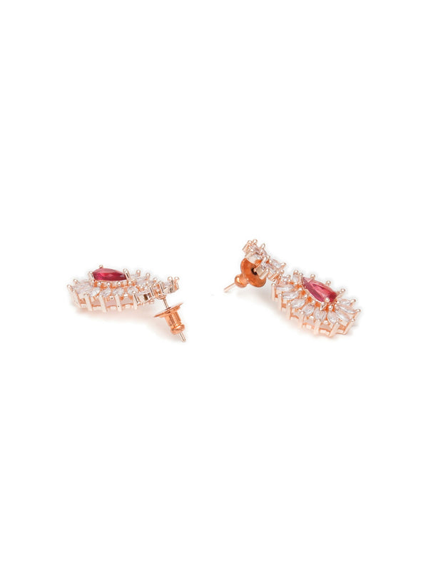 Long kundan earring (Red) - Ruby Raang - Distacart