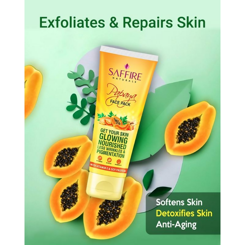 Saffire Naturals Papaya Face Pack - Distacart