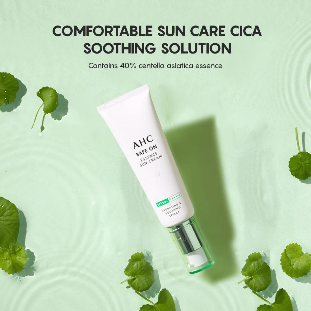 AHC Safe On Essence Sun Cream With SPF 50+ & PA++++ - Korean skincare