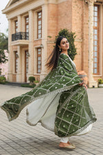 Thumbnail for Teeya Creation White Color Chinon Silk Heavy Embroidery Work Fully Stitched Gown - Distacart