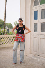 Thumbnail for Prazu Fashion Black Georgette With Kutchi Gamthi Work Navratri Top