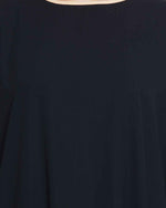 Thumbnail for Bashariya Elegant Kaftan Abaya In Free Size With Contrast Detailings-Black