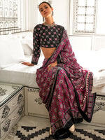 Thumbnail for NOZ2TOZ Women's Crepe Pink Printed Designer Saree With Blouse Piece - Distacart
