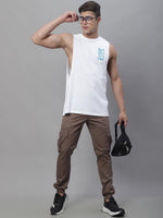 Thumbnail for Jainish Men's Casual Cotton Solid Cargo Pants - Brown - Distacart