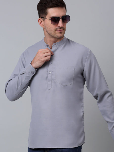 Jompers Men's Black Solid Short Kurta - Distacart
