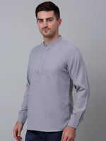 Thumbnail for Jompers Men's Black Solid Short Kurta - Distacart