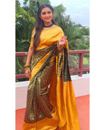 Thumbnail for NOZ2TOZ Jacquard Lichi Silk Green Saree With Unstitched Blouse Piece - Distacart