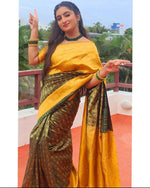 Thumbnail for NOZ2TOZ Jacquard Lichi Silk Green Saree With Unstitched Blouse Piece - Distacart