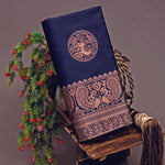 Thumbnail for NOZ2TOZ Jacquard Lichi Silk Navy Blue Saree With Unstitched Blouse Piece - Distacart