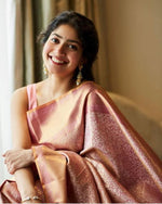 Thumbnail for NOZ2TOZ Jacquard Lichi Silk Pink Saree With Unstitched Blouse Piece - Distacart
