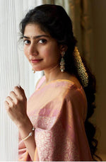 Thumbnail for NOZ2TOZ Jacquard Lichi Silk Pink Saree With Unstitched Blouse Piece - Distacart