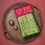 Thumbnail for NOZ2TOZ Jacquard Lichi Silk Pink Saree With Unstitched Blouse Piece - Distacart