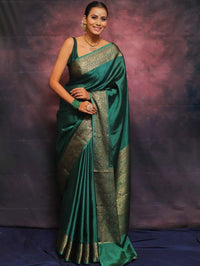 Thumbnail for NOZ2TOZ Jacquard Lichi Silk Sky Blue Saree With Unstitched Blouse Piece